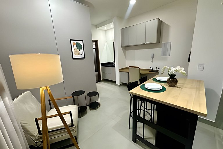 Studio único, 2 minutos da Universidade Federal